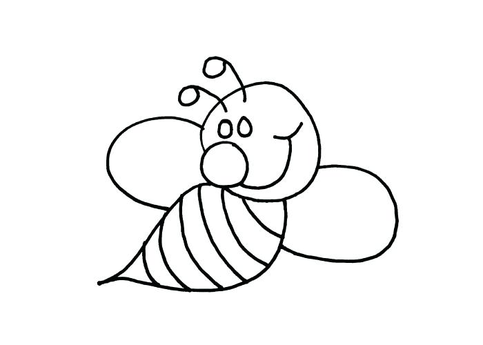 700x500 Outline Drawing Bee Bug Fly Wasp Insect Coloring Public Kids