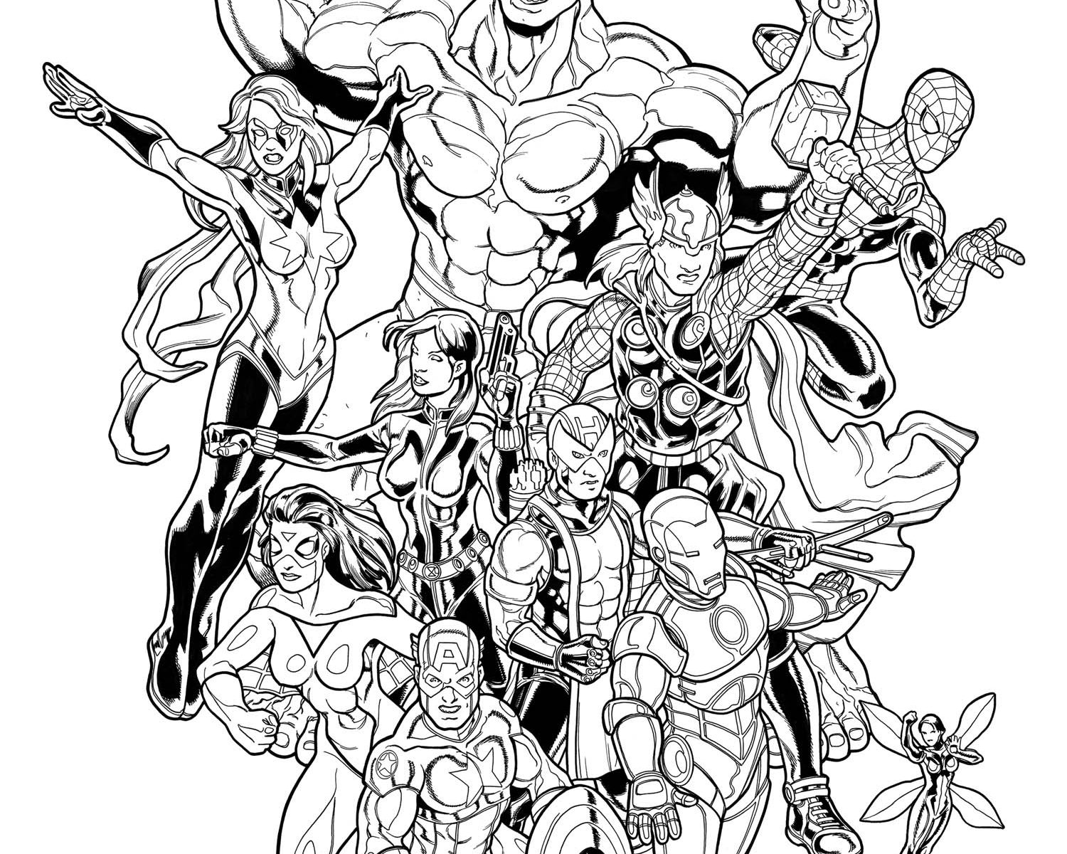 1500x1200 Art On Marvelengers Wasp Coloring Pages Cliparts Free Download