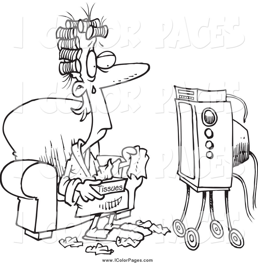 1024x1044 Royalty Free Watching Tv Stock Coloring Page Designs