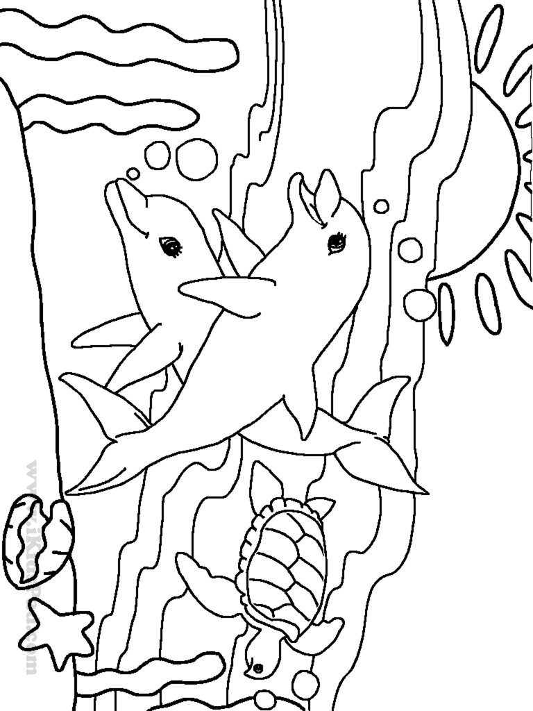768x1024 Sea Animal Coloring Pages Cute Animals Page For Kids Ribsvigyapan