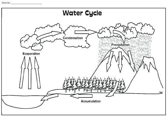565x395 Water Cycle Coloring Pictures Water Cycle Picture Water Cycle
