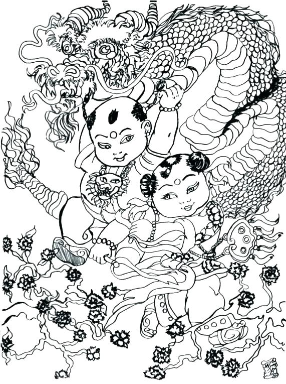 571x765 Chinese Dragon Coloring Convoboxco Chinese Dragon Coloring