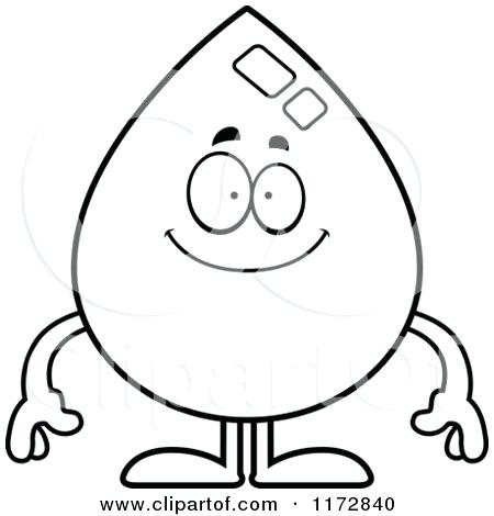 450x470 Water Drop Coloring Page Cartoon Of A Happy Water Drop Mascot