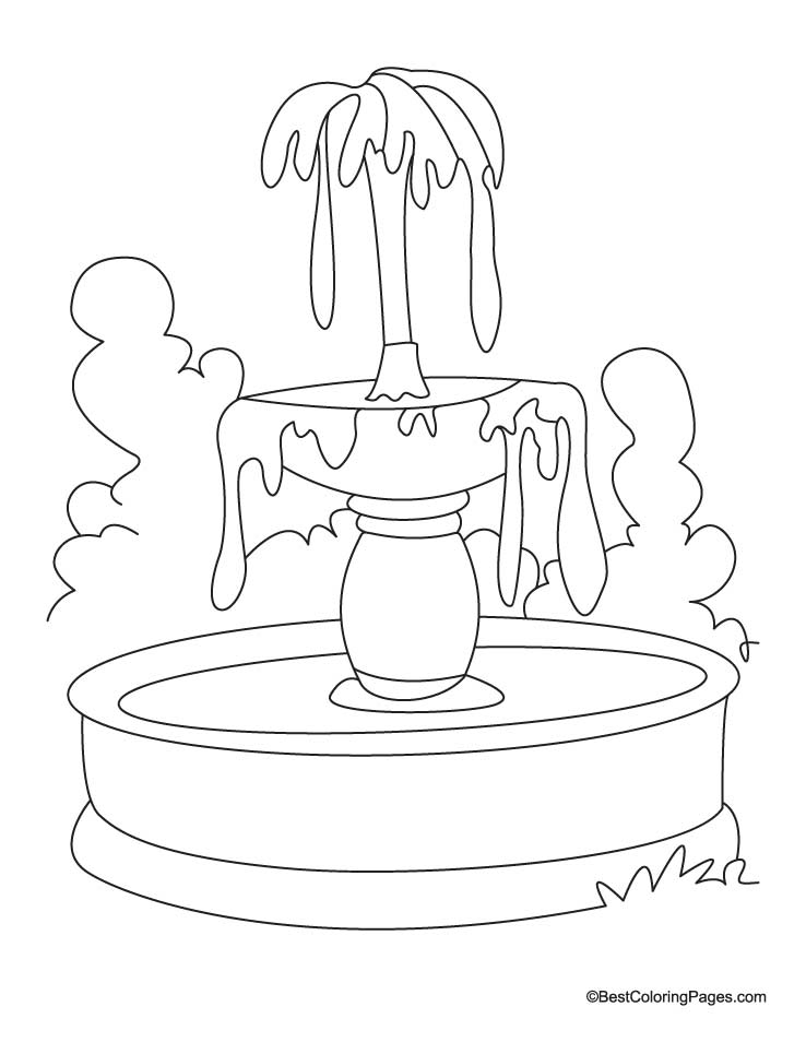 738x954 Fountain Coloring Pages