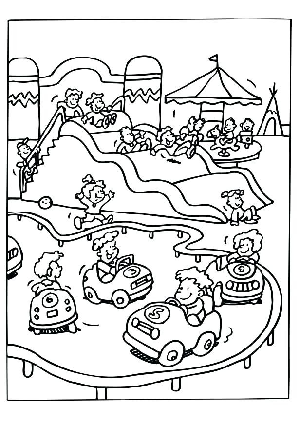 616x872 Park Coloring Page Water Printable Amusement Colouring Pages 34560