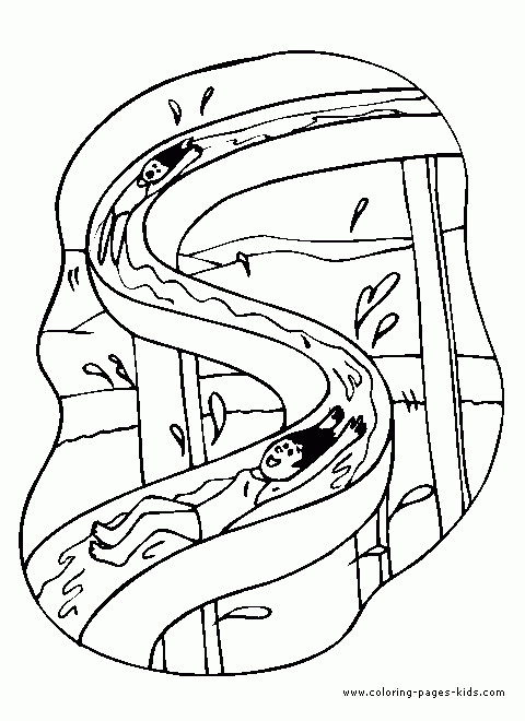 480x660 Water Park Colouring Pages Coloring Page For Kids 34558
