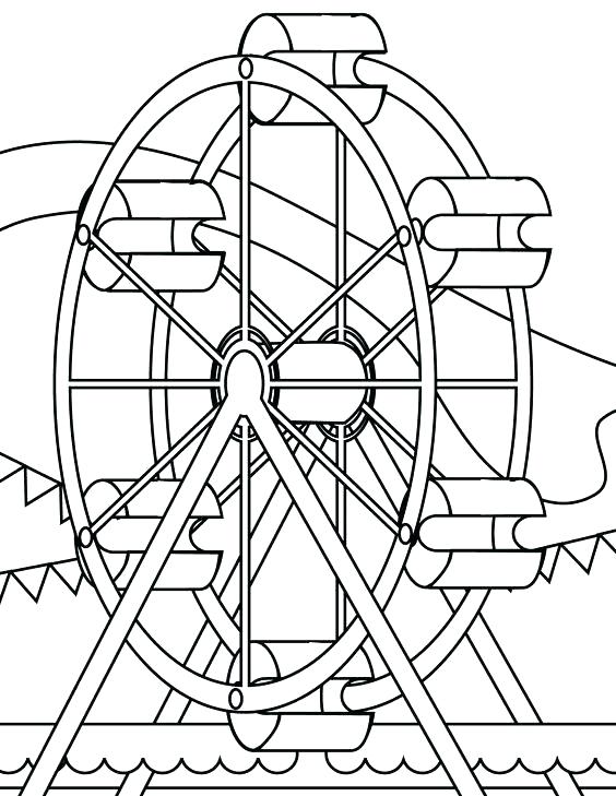 564x729 Amusement Park Coloring Pages Carnival Coloring Page Amusement