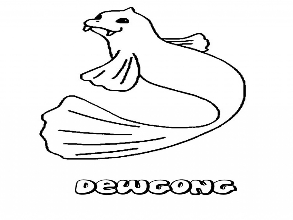 1024x768 Water Type Pokemon Coloring Pages Water Dewgong