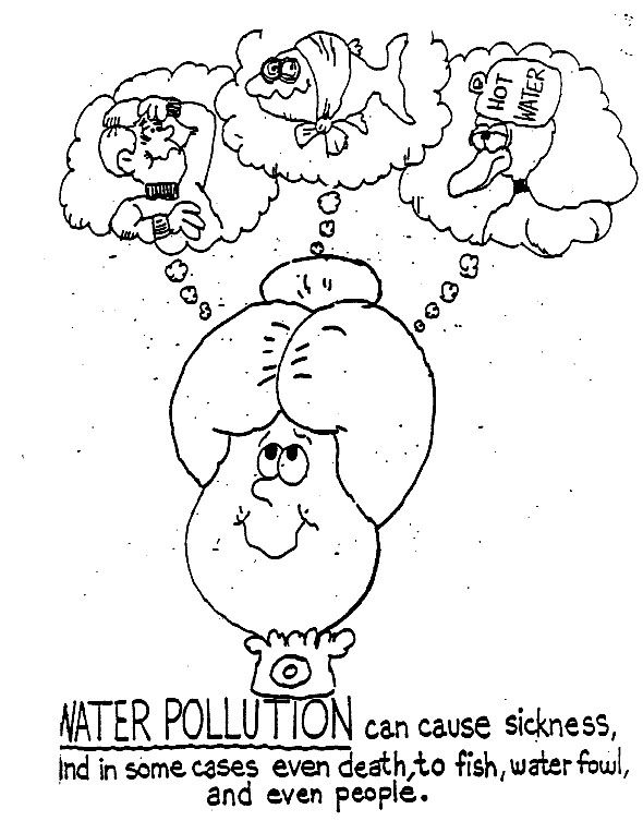 Water Pollution Coloring Pages