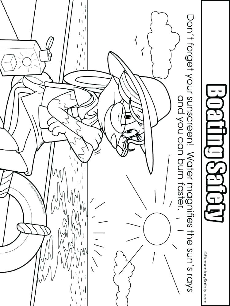 750x1000 Water Safety Coloring Pages