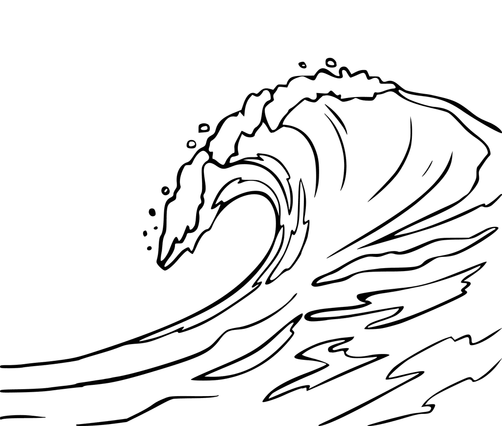 Water Waves Coloring Pages