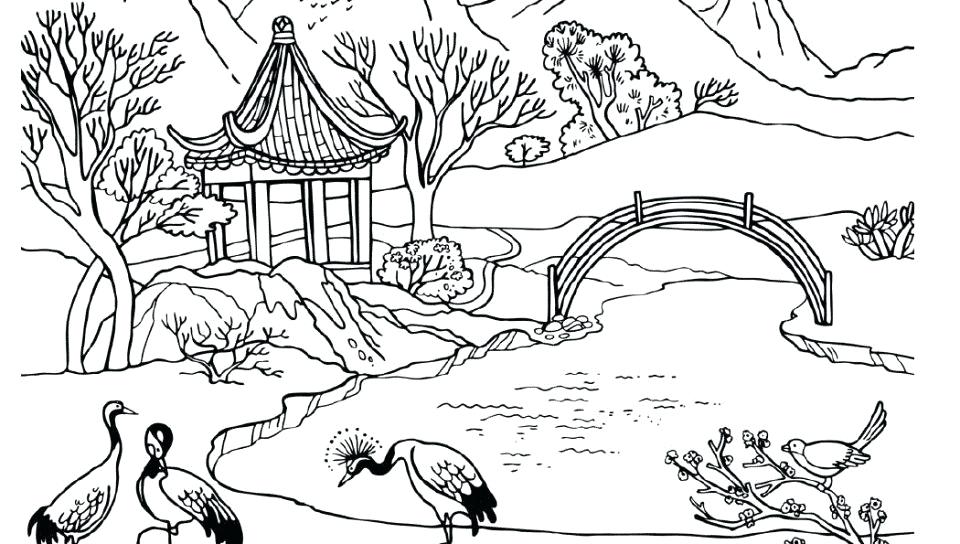 960x544 Coloring Pages Of Nature Scenes Coloring Page Seasonal Country