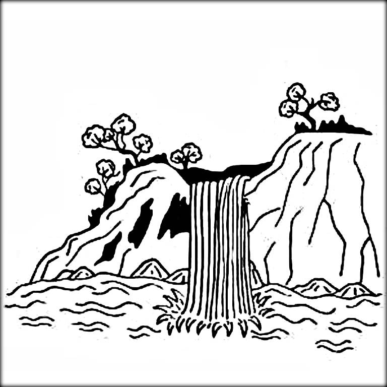 768x768 Free 2bwaterfall 2bcoloring 2bpages In Waterfall Coloring Page