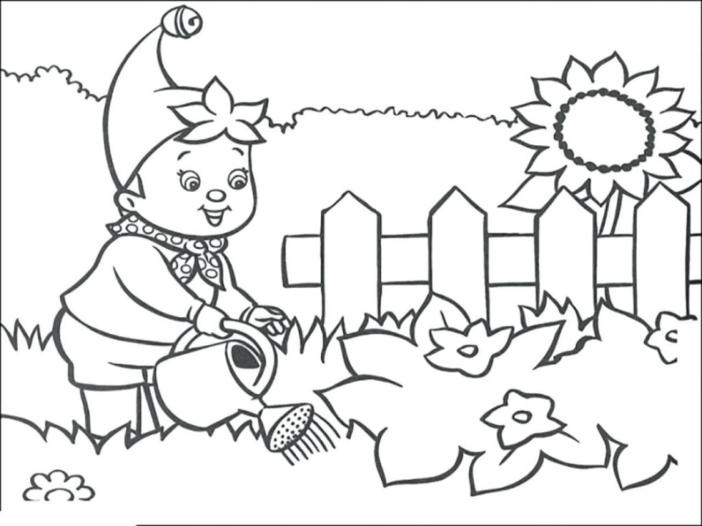 1024x768 Coloring Pages Watering Plants Fresh Coloring Watering Can