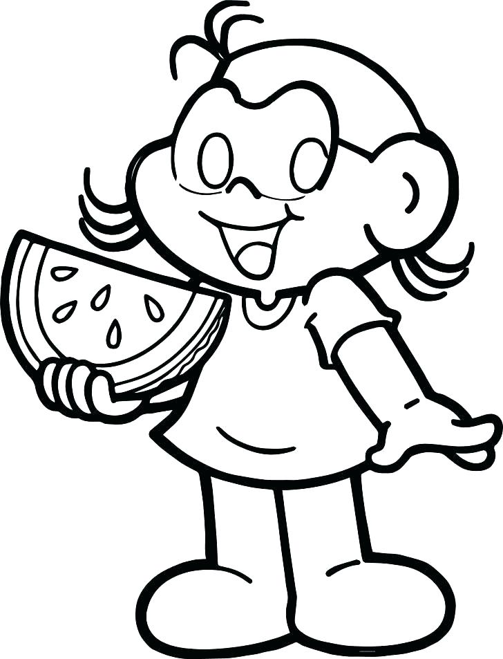 728x953 Watermelon Coloring Page Watermelon Coloring Page Is Eating