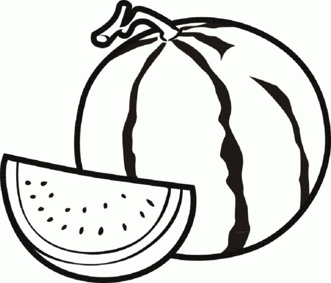 650x556 Watermelon Coloring Page Watermelon Fruit Coloring Pages For Kids
