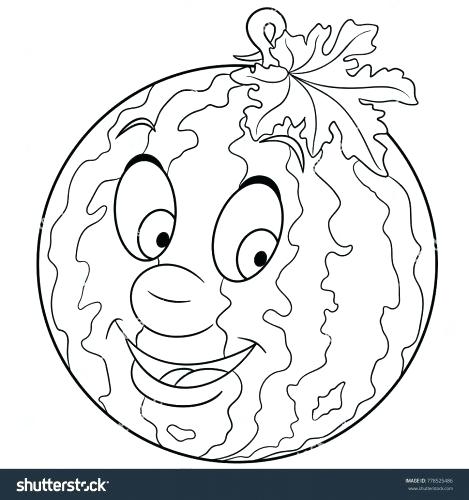 469x500 Watermelon Coloring Page