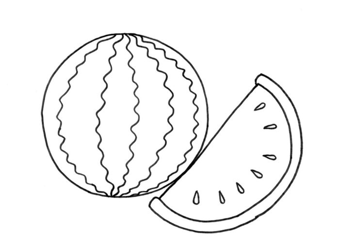 728x519 Watermelon Coloring Pages Coloring Pages Kids