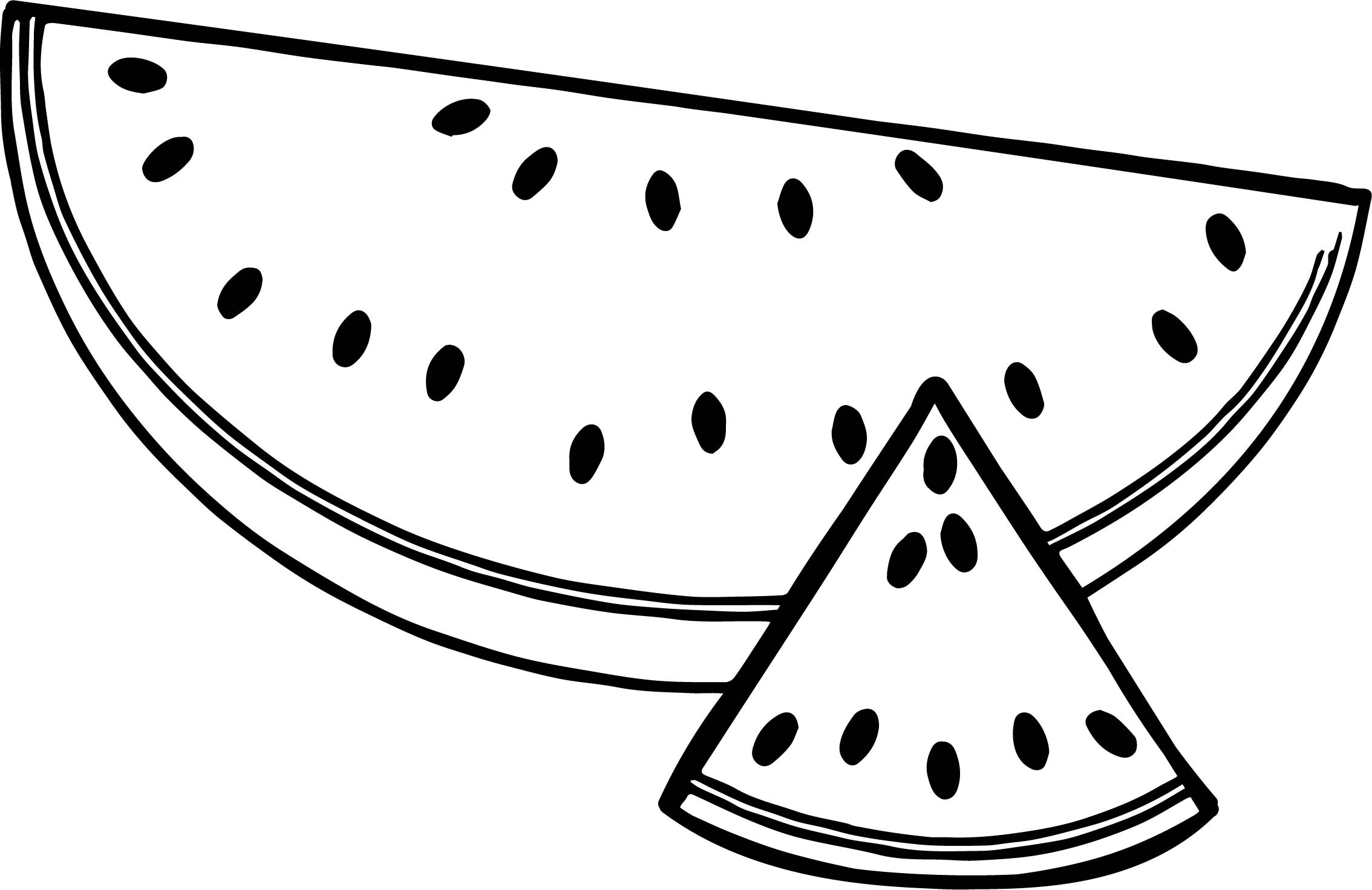 2268x1472 Brilliant Watermelon Coloring Page 32 Fantastic Clip Art Black
