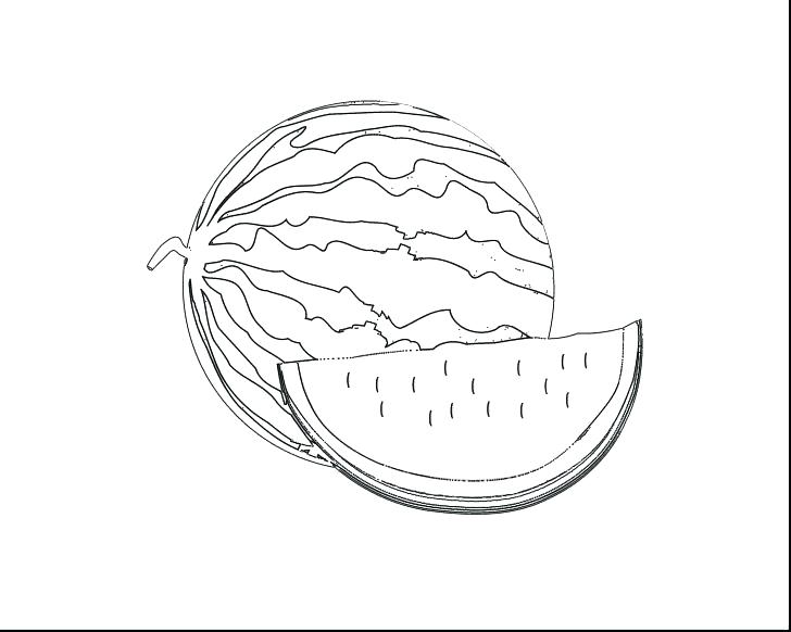 728x582 Watermelon Coloring Page