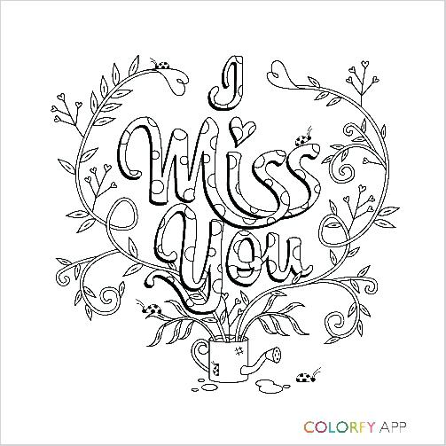 503x503 I Miss You Coloring Pages With Missing Message Thanksgiving