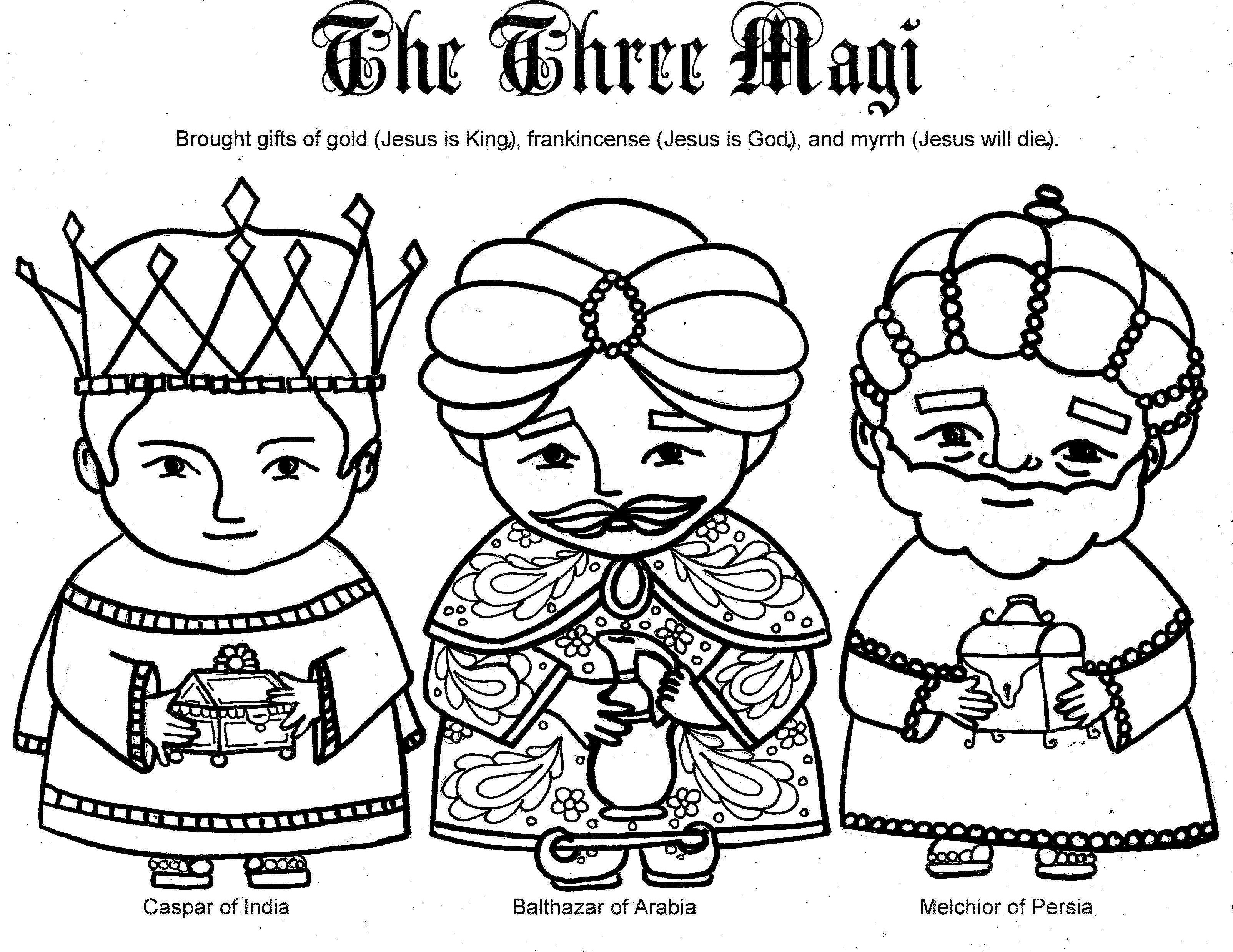 3207x2477 The Three Magi Coloring Page Immaculate Heart Coloring Pages