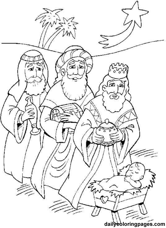 536x737 Three Wise Men Coloring Pages