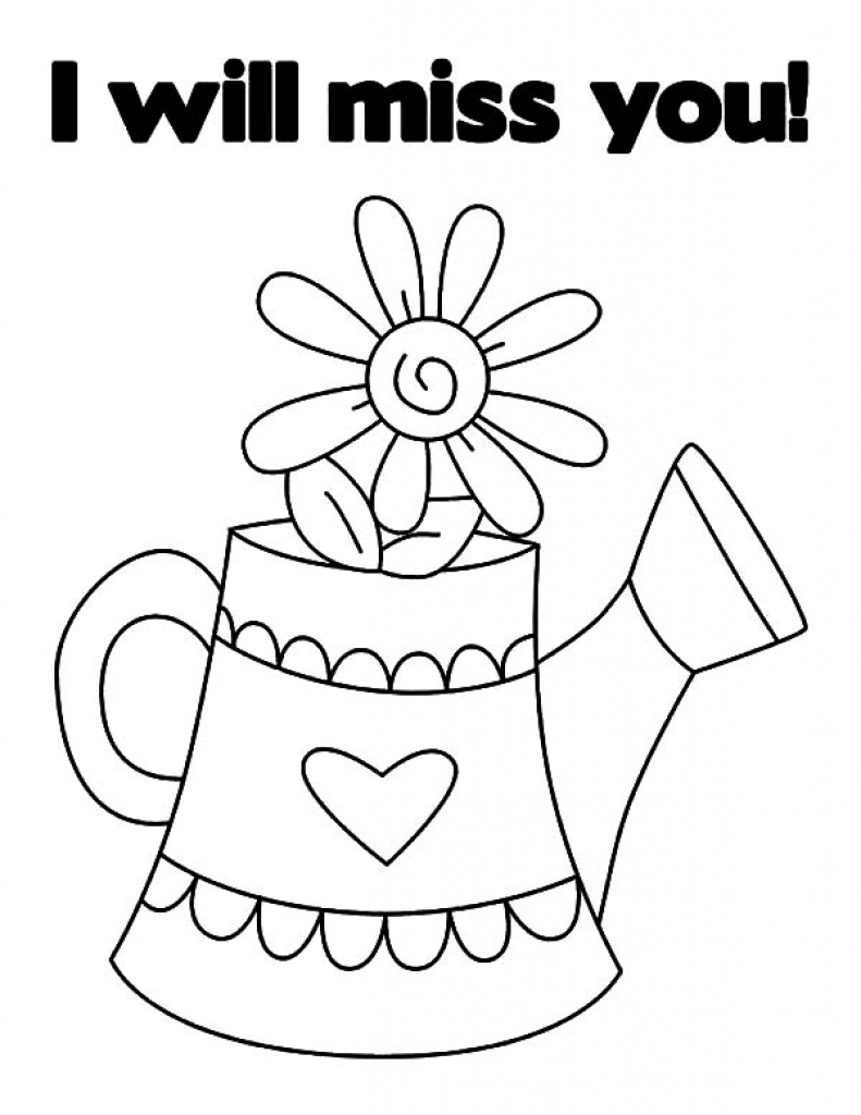 791x1024 We Will Miss You Coloring Pages