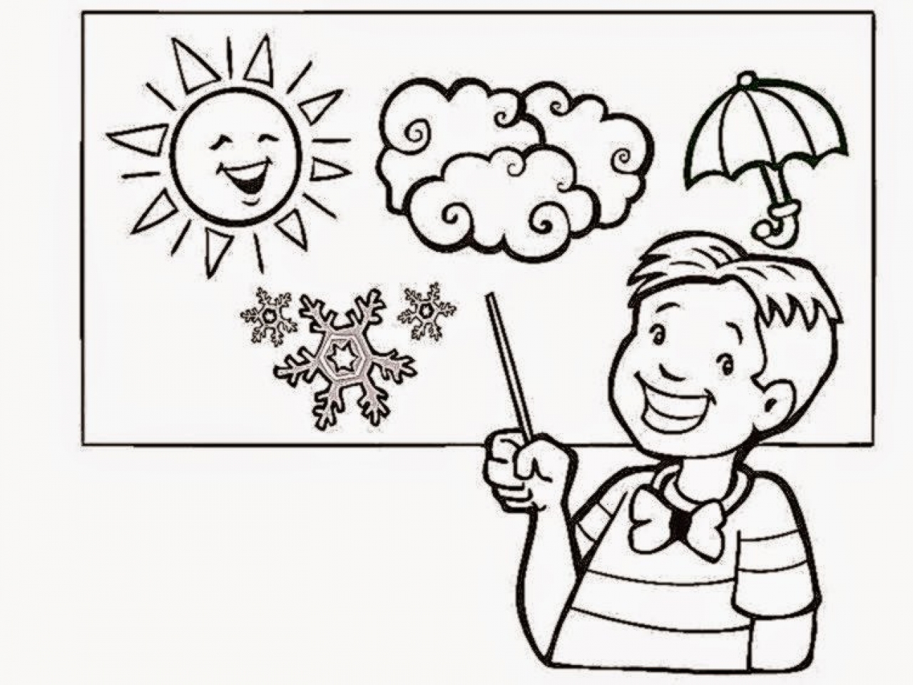 1280x960 Fun Weather Coloring Pages For Kids Free