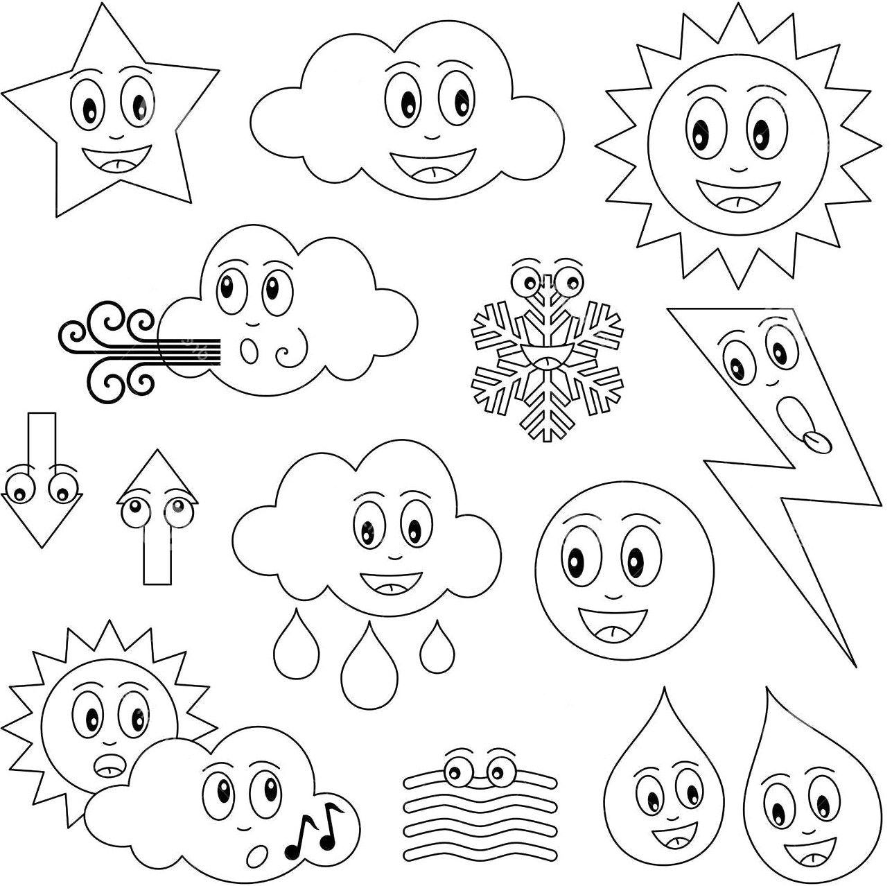 1287x1278 The Dismal State Of Weather Coloring Page For Kids