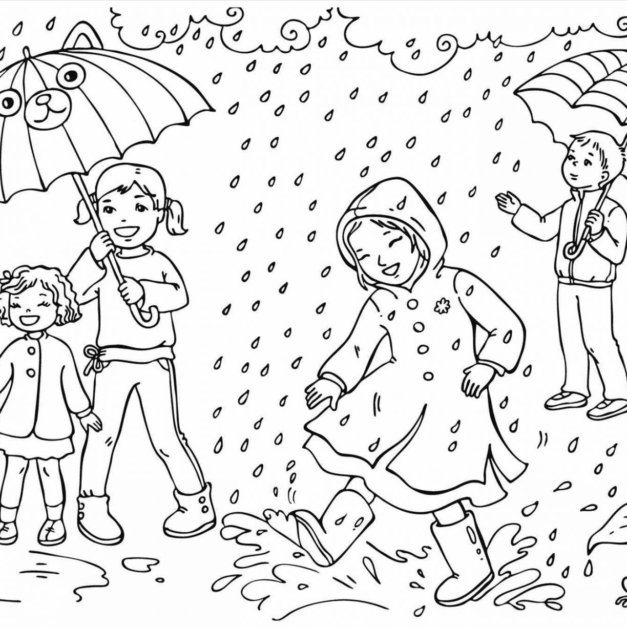 1224x1224 Windy Weather Coloring Pages Of Free Printable General Pictures