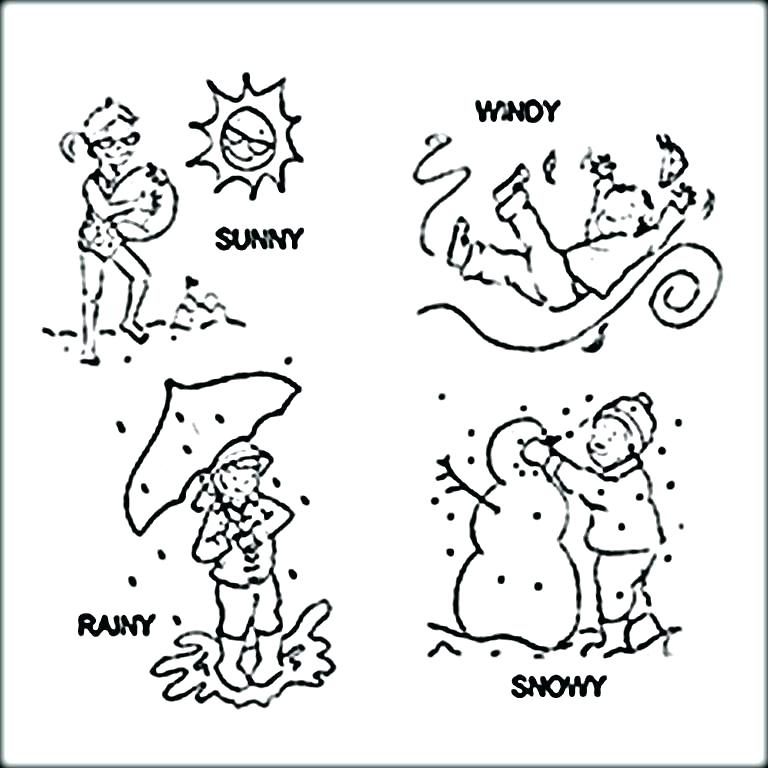 768x768 Weather Coloring Pages For Preschool Weather Color Pages Rain