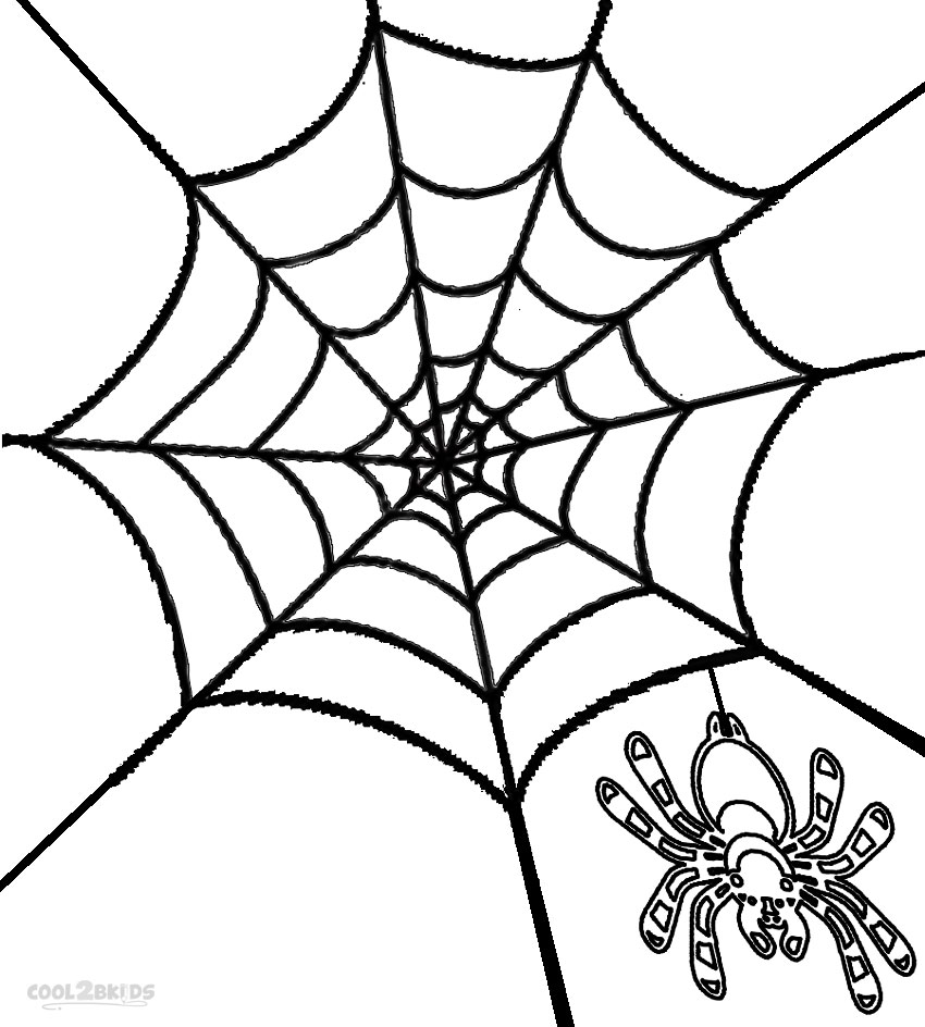 850x944 Printable Spider Web Coloring Pages For Kids Cool2bkids
