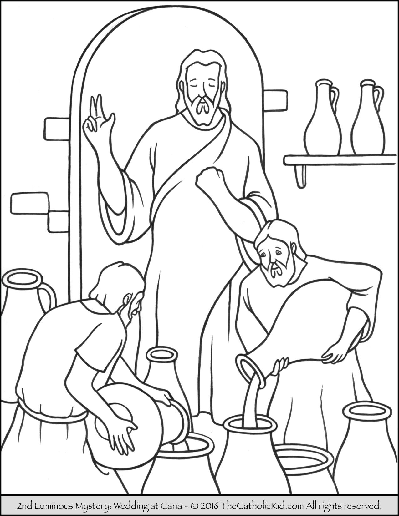 1275x1650 The 2nd Luminous Mystery Coloring Page Wedding