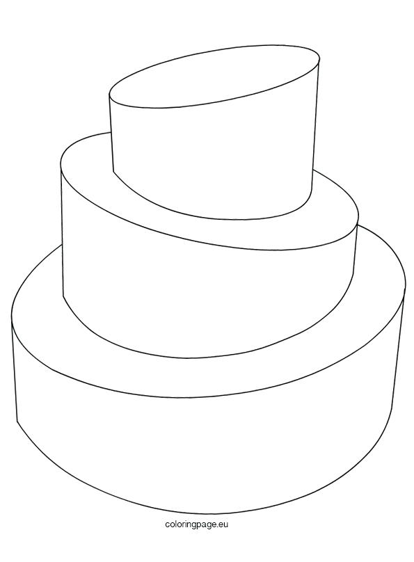 595x808 Coloring Page Cake Simple Wedding Cake Coloring Pages Coloring