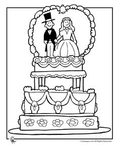 236x305 Wedding Coloring Pages Wedding Cake Coloring Page Fantasy Jr