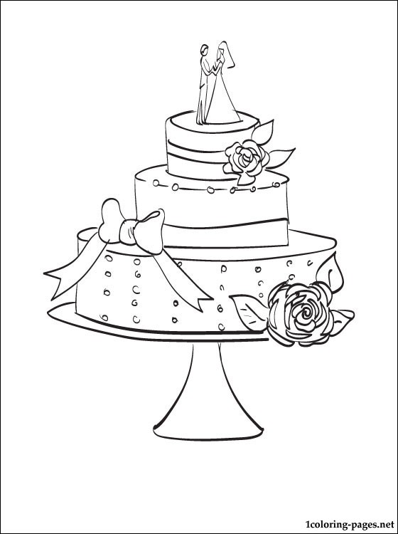 560x750 Wedding Cake Coloring Page Coloring Pages