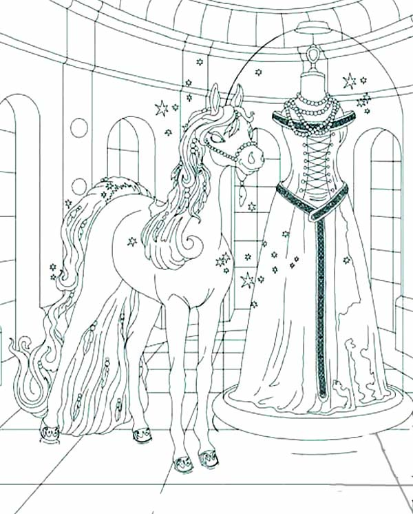600x746 Bella The Magical Horse And Wedding Dress Coloring Pages Batch