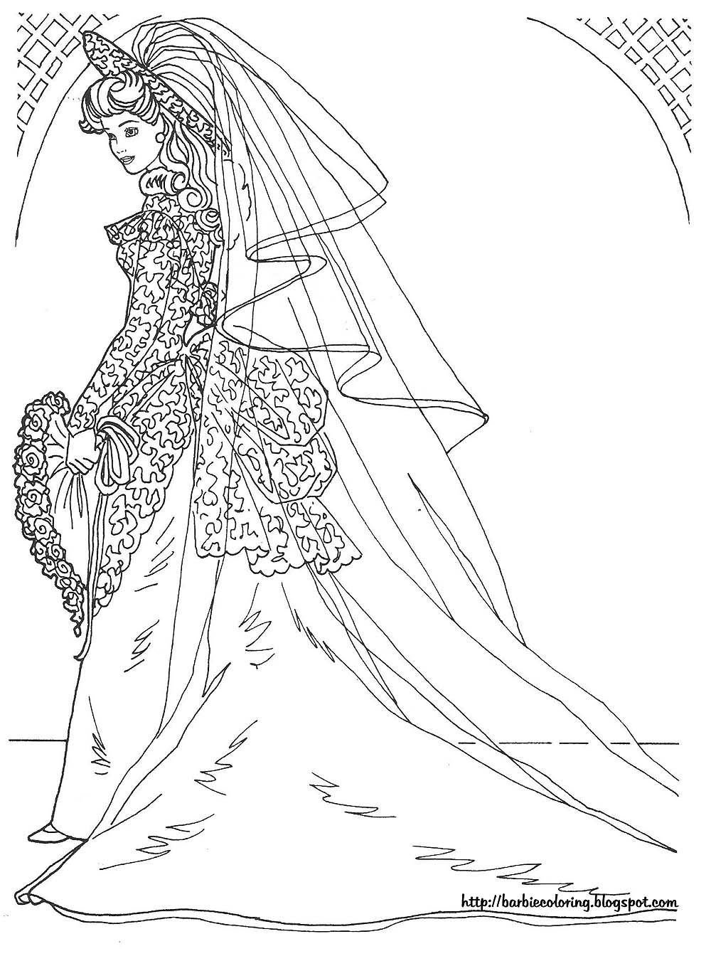 1000x1351 Barbie Coloring Pages Barbie Wedding Dress Coloring Pages