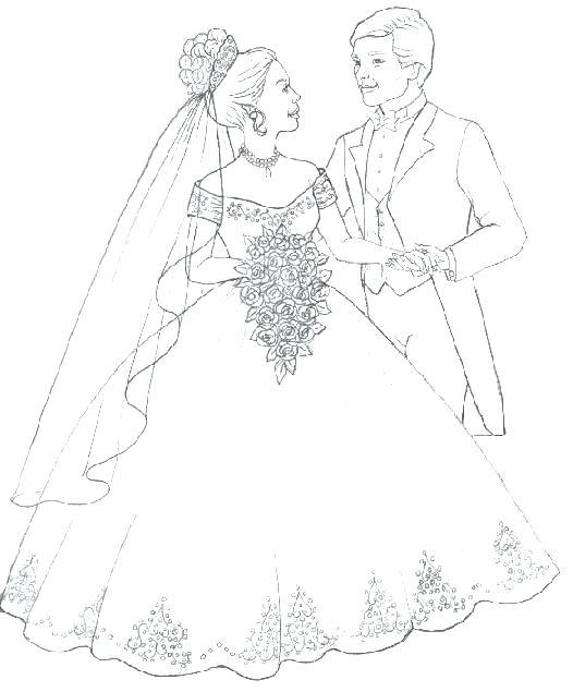 526x635 Wedding Dress Coloring Pages Printable Coloring Pages For Weddings