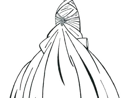 440x330 Wedding Dress Coloring Pages Printable Wedding Dress Coloring