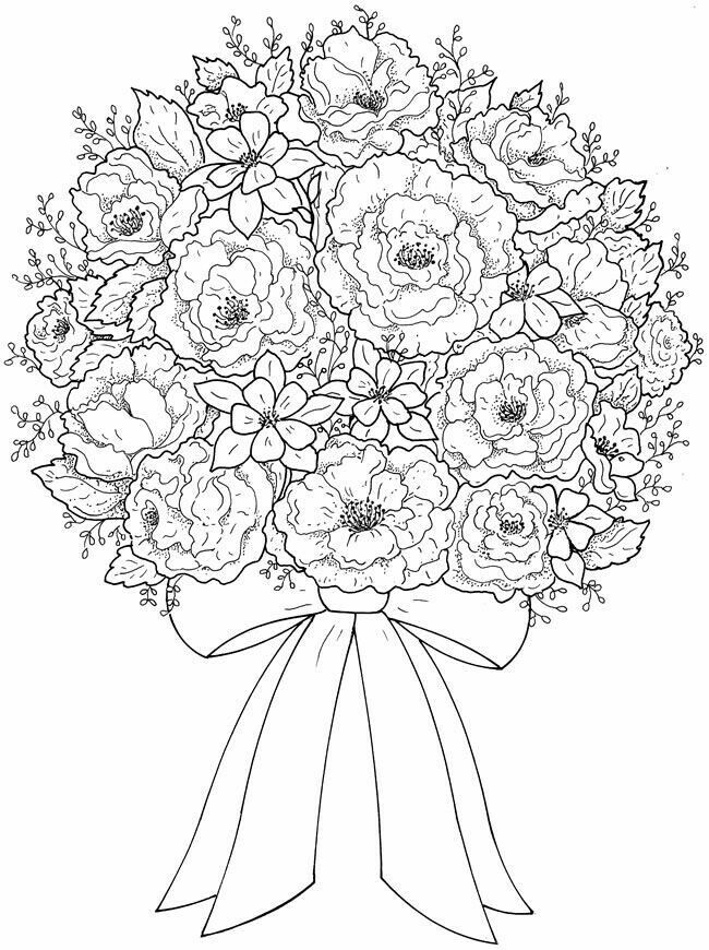 Wedding Flowers Coloring Pages