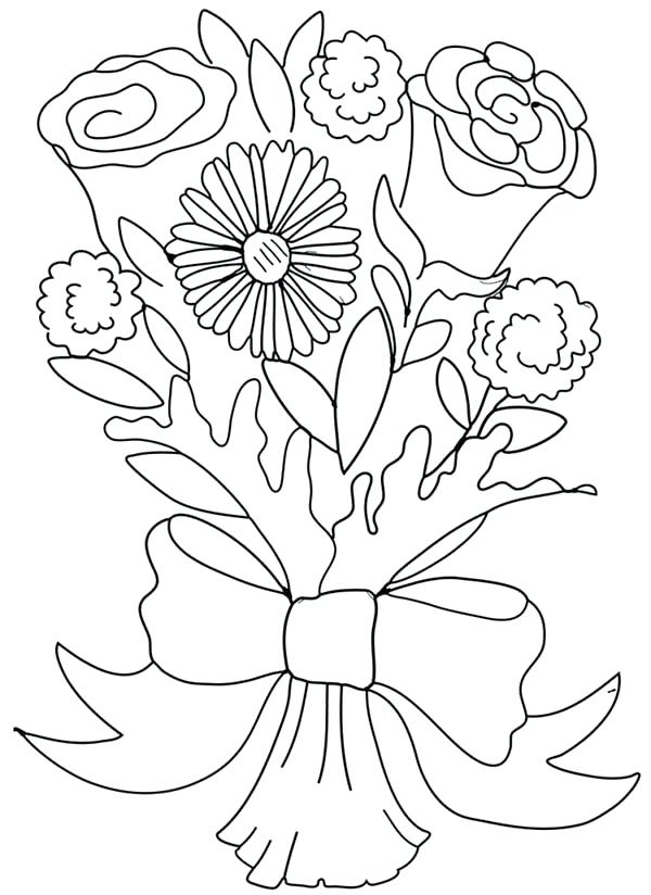600x824 Coloring Pages Disney Princesses Wedding Flowers 2