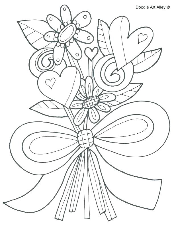 618x800 Coloring Pages For Girls Flowers Flower Girl Coloring Book As Well