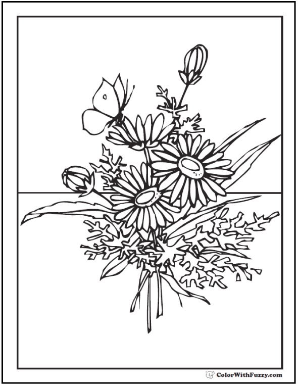 590x762 Wedding Flowers Coloring Pages 2798817