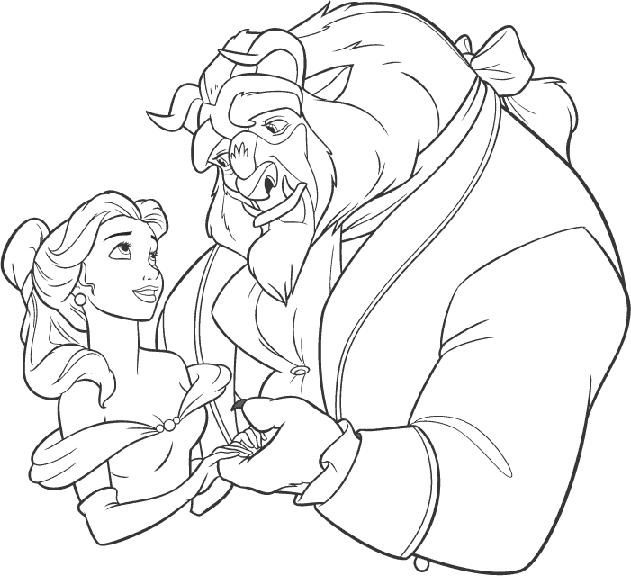 631x576 Beauty And Beast Weddingmed Coloring Books