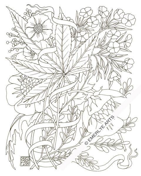 480x600 Line Drawing, Exhale The Negative, Inhale The Positive. Done
