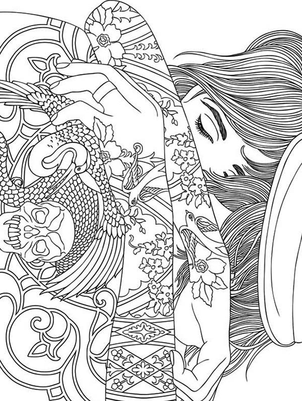 600x797 Trippy Coloring Pages Trippy Weed Coloring Page Free Printable