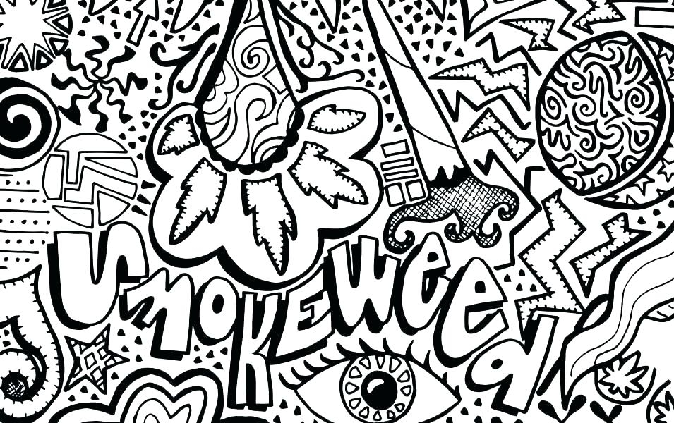 955x600 Trippy Mushroom Coloring Pages Trippy Coloring Book And Drawn Weed