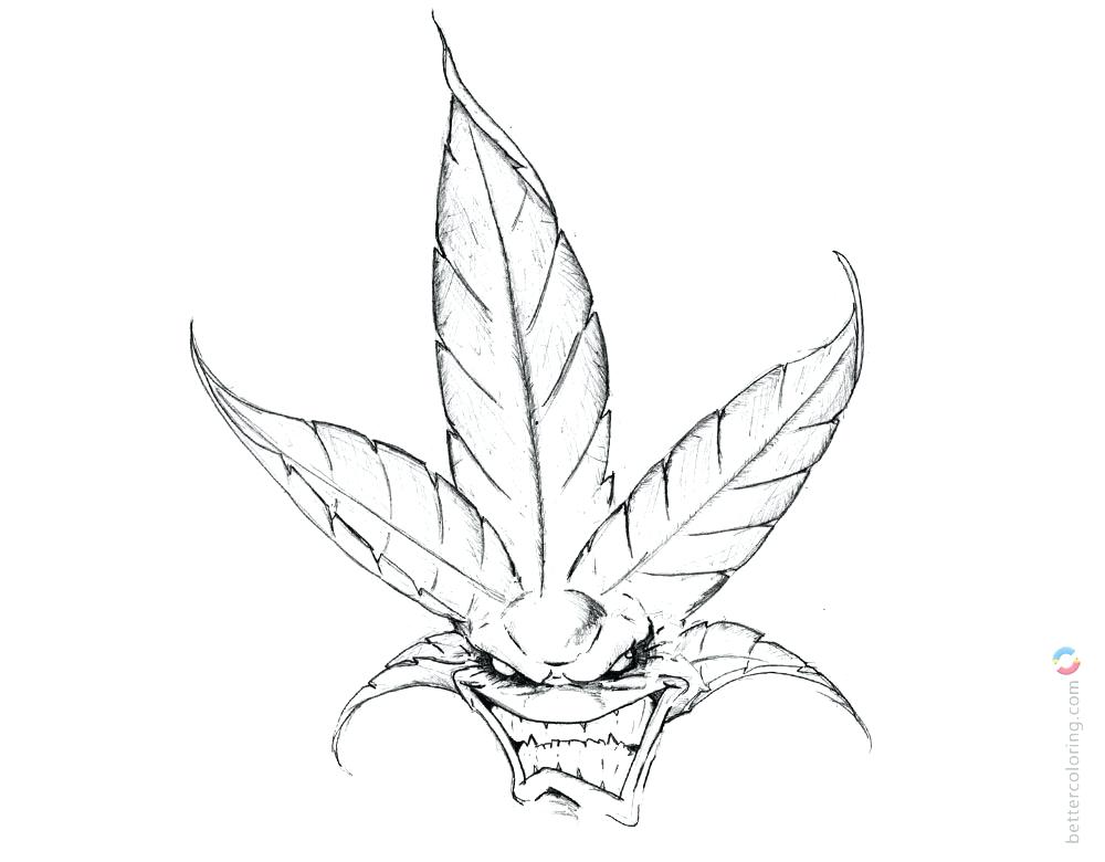 1000x780 Weed Coloring Pages Embroidery Stoner Drawings Free Download This